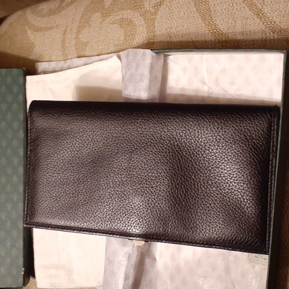 GUCCI CHECKBOOK HOLDER WALLET WITH BOX VINTAGE AUTHENTIC - Picture 5 of 8